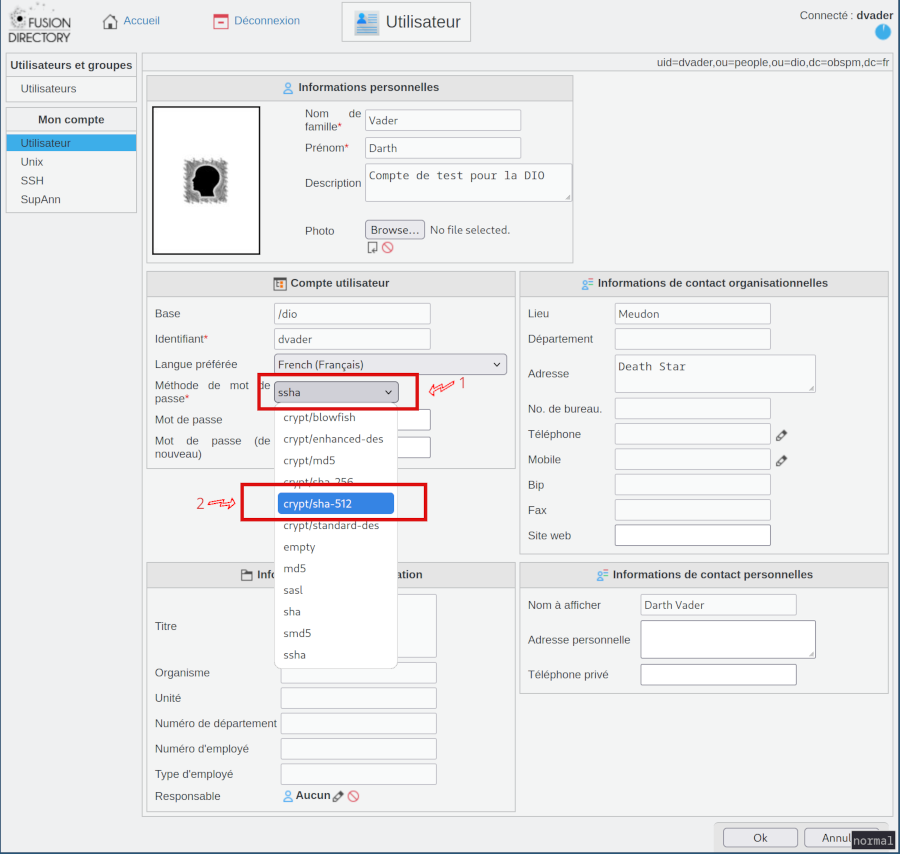 changement crypt methode