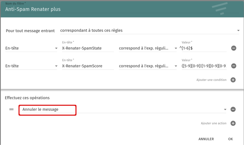 Sogo : Ajouter filtre antispam